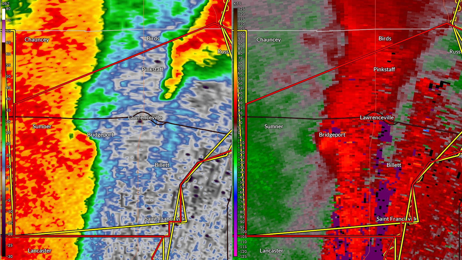 Radar Image from 8:34 pm CDT