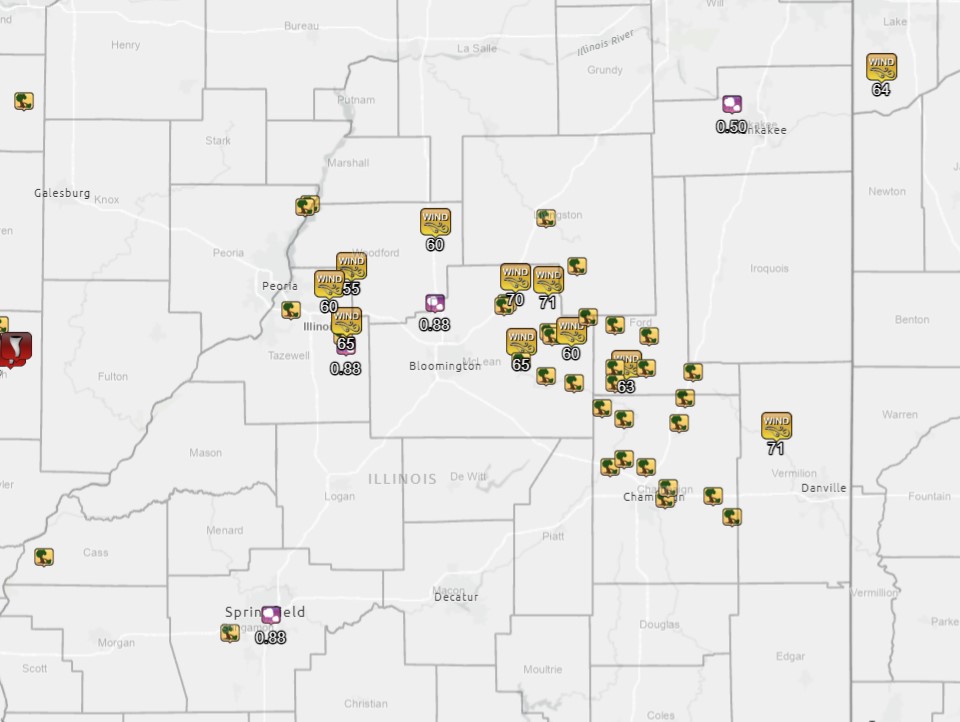 Local Storm Report map