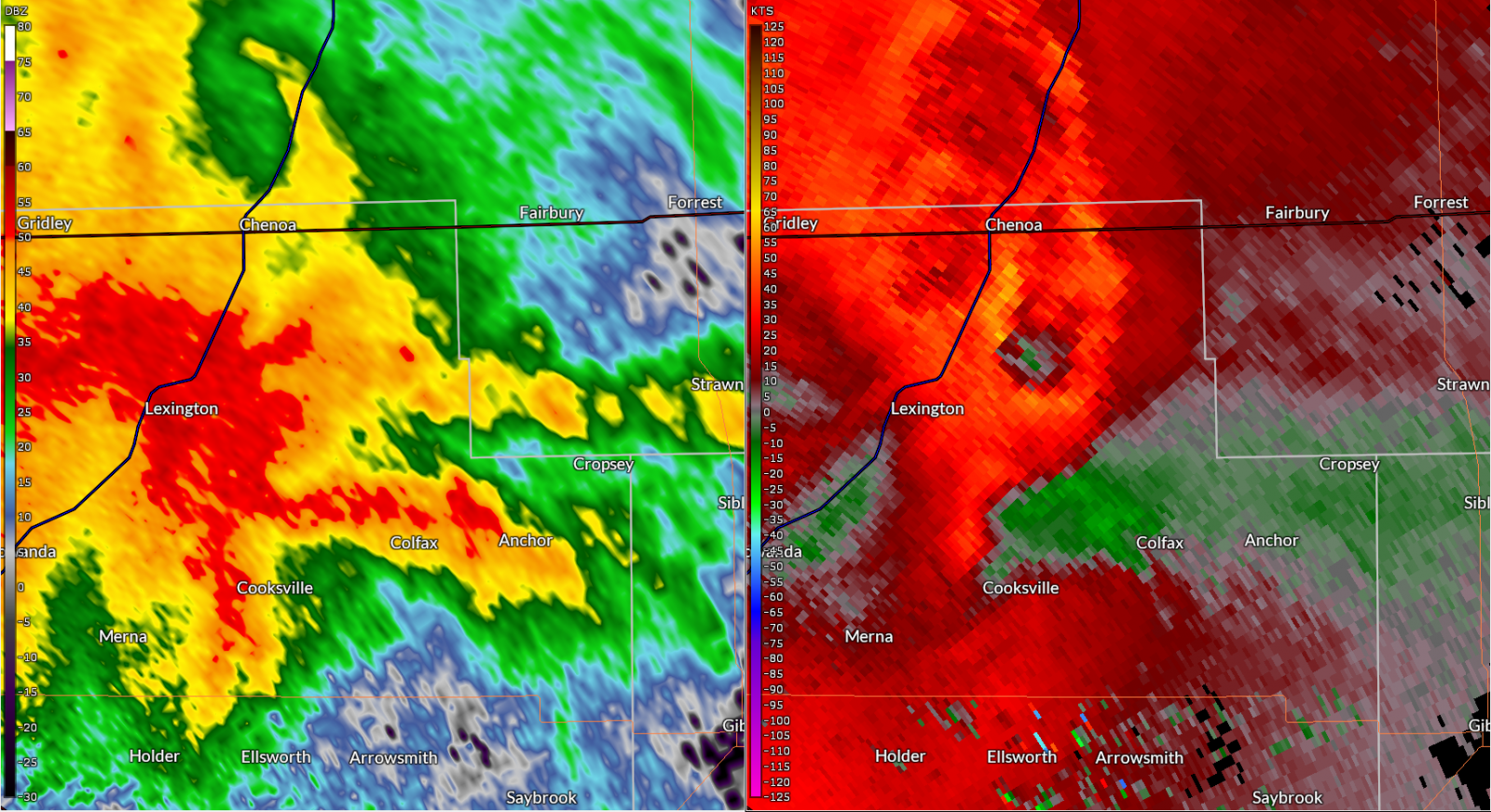 Radar Image at 8:30 pm CDT