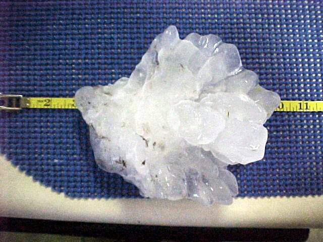 Example of large hail