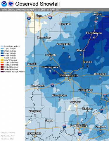 Snowfall map