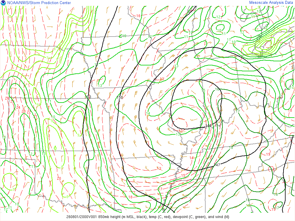 Environment - 850mb at 4 PM EDT
