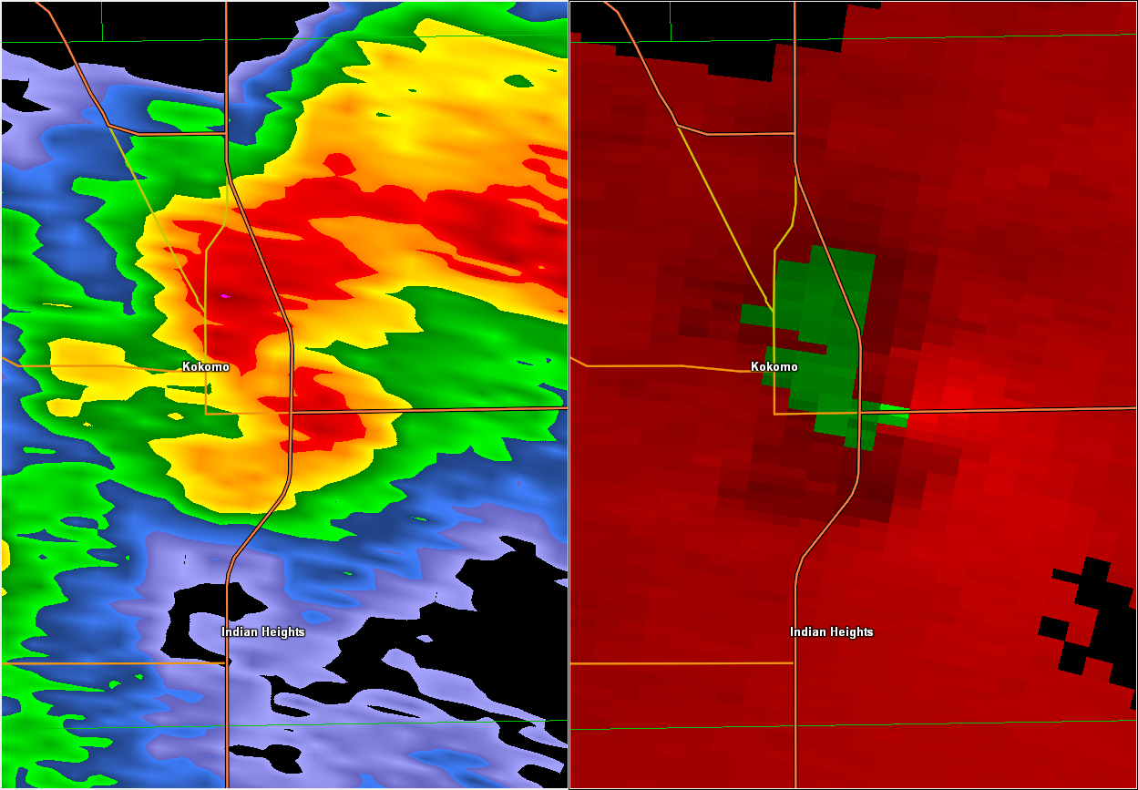 Radar image from Kokomo