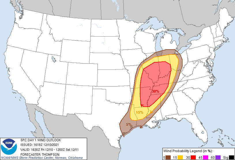 SPC Day 1 Wind Outlook