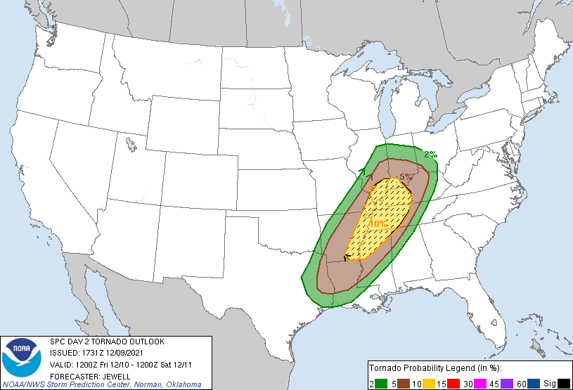 SPC Day 2 Tornado Outlook