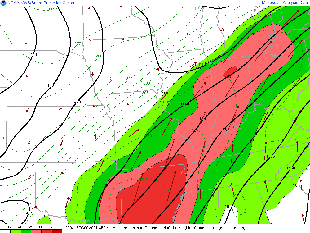 Environment - Moisture Transport at 06Z