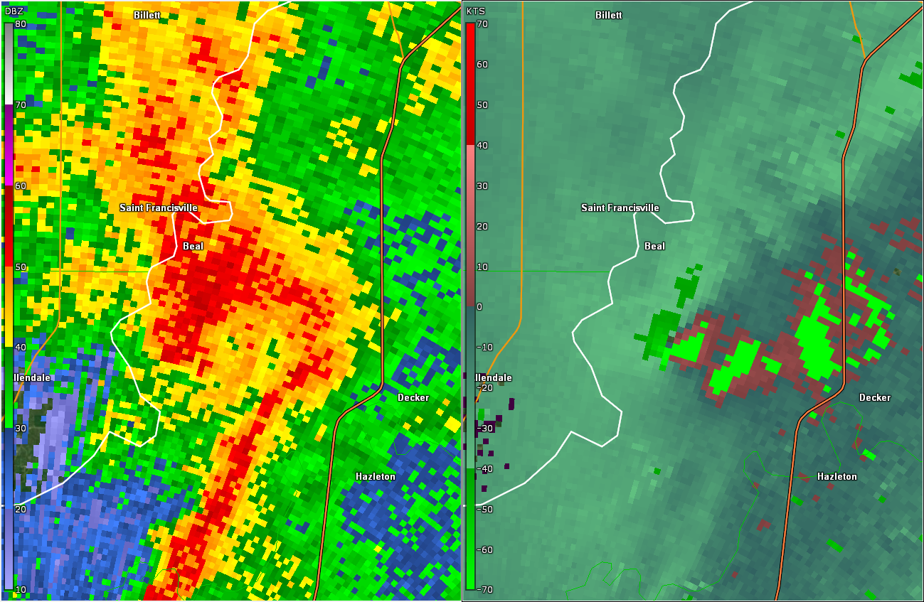 Radar Image - Near Tornado Time