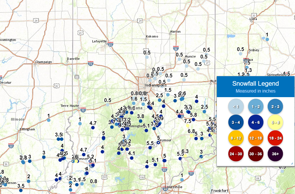 Map of individual reports