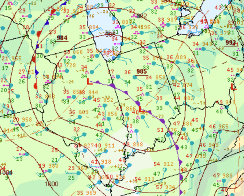 Environment - zoomed in surface map