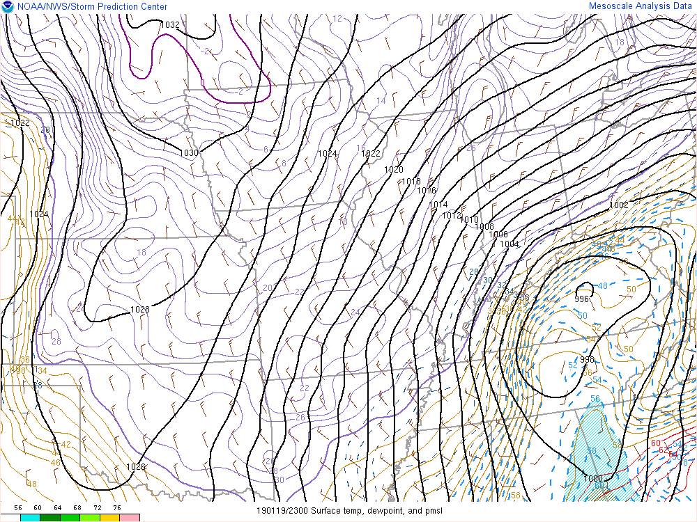 Environment - Surface at 7 PM