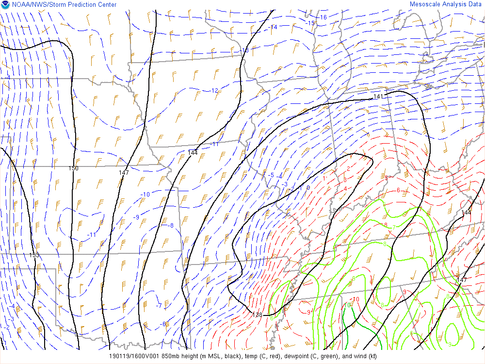 Environment - 850mb at noon