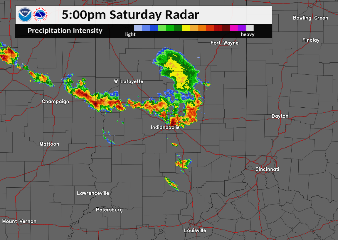 5:00 PM EDT Radar Image