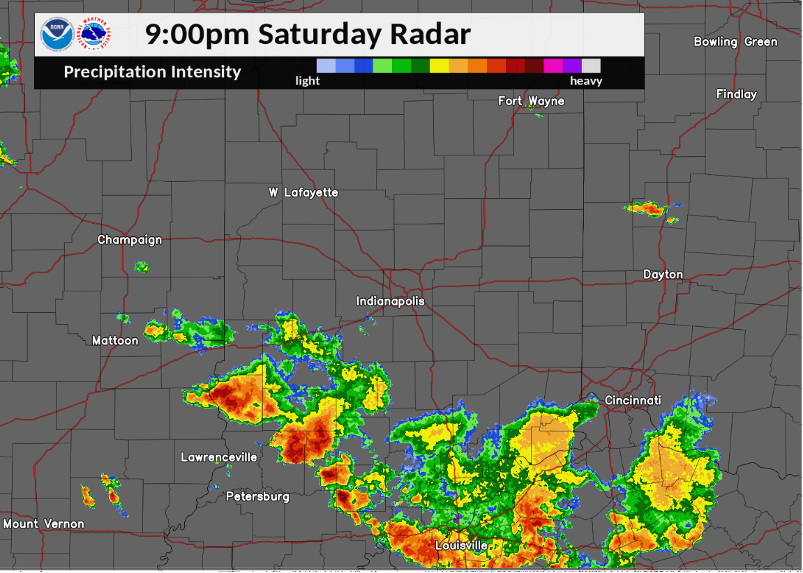 9:00 PM EDT Radar Image