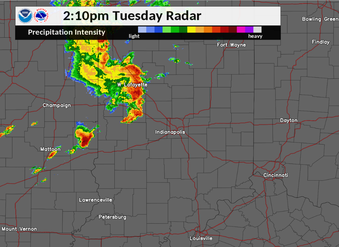 Radar Image 2:10 PM EDT