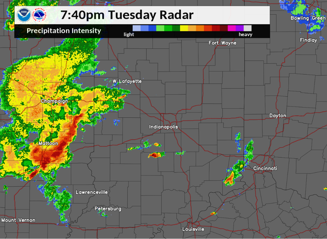 Radar Image 7:40 PM EDT