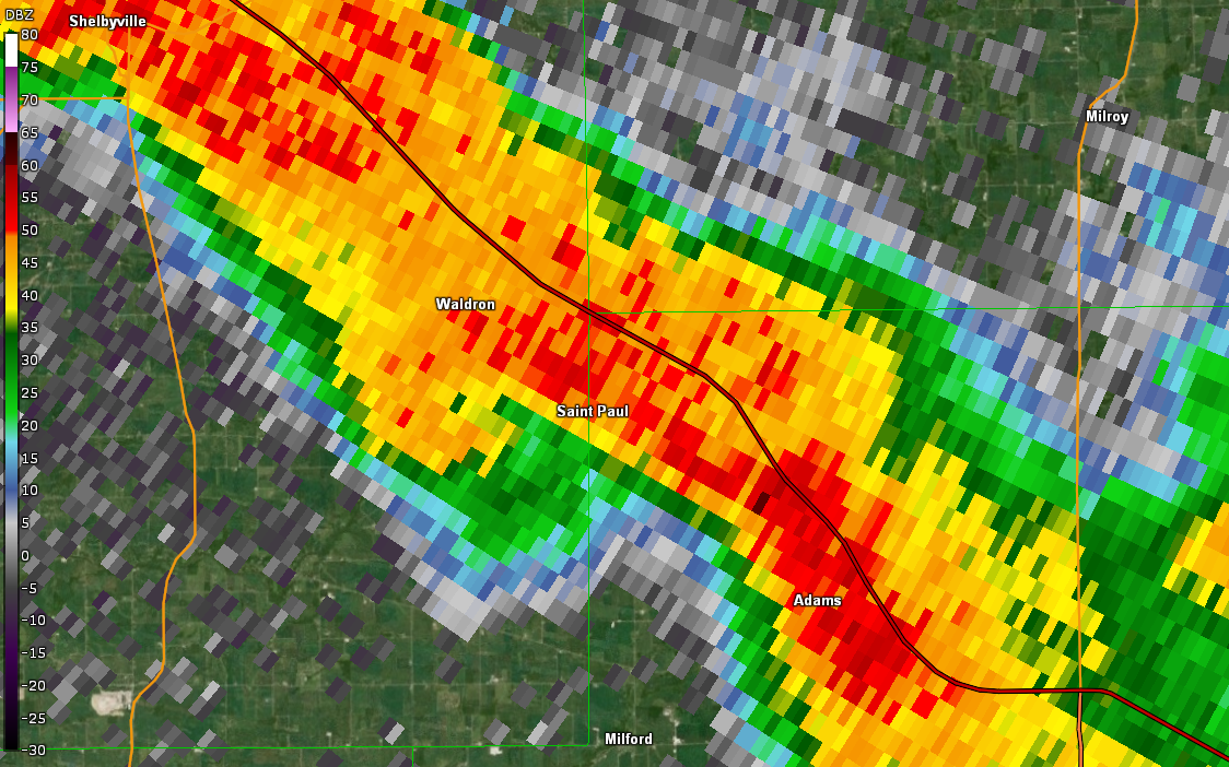 Radar at 8:13 PM EDT