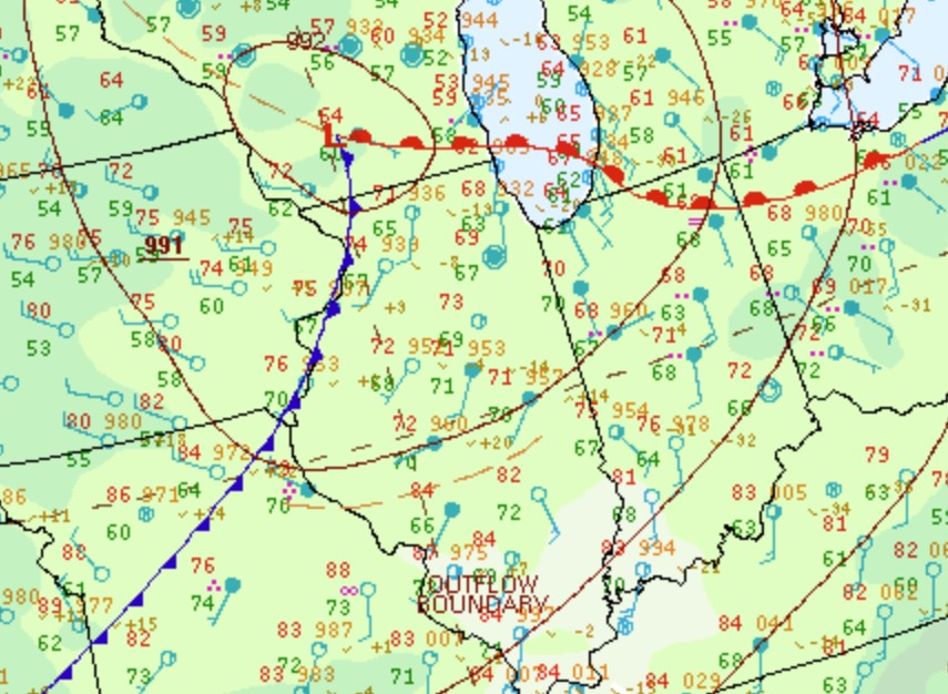 Environment - June 17 8 PM EDT Surface Map