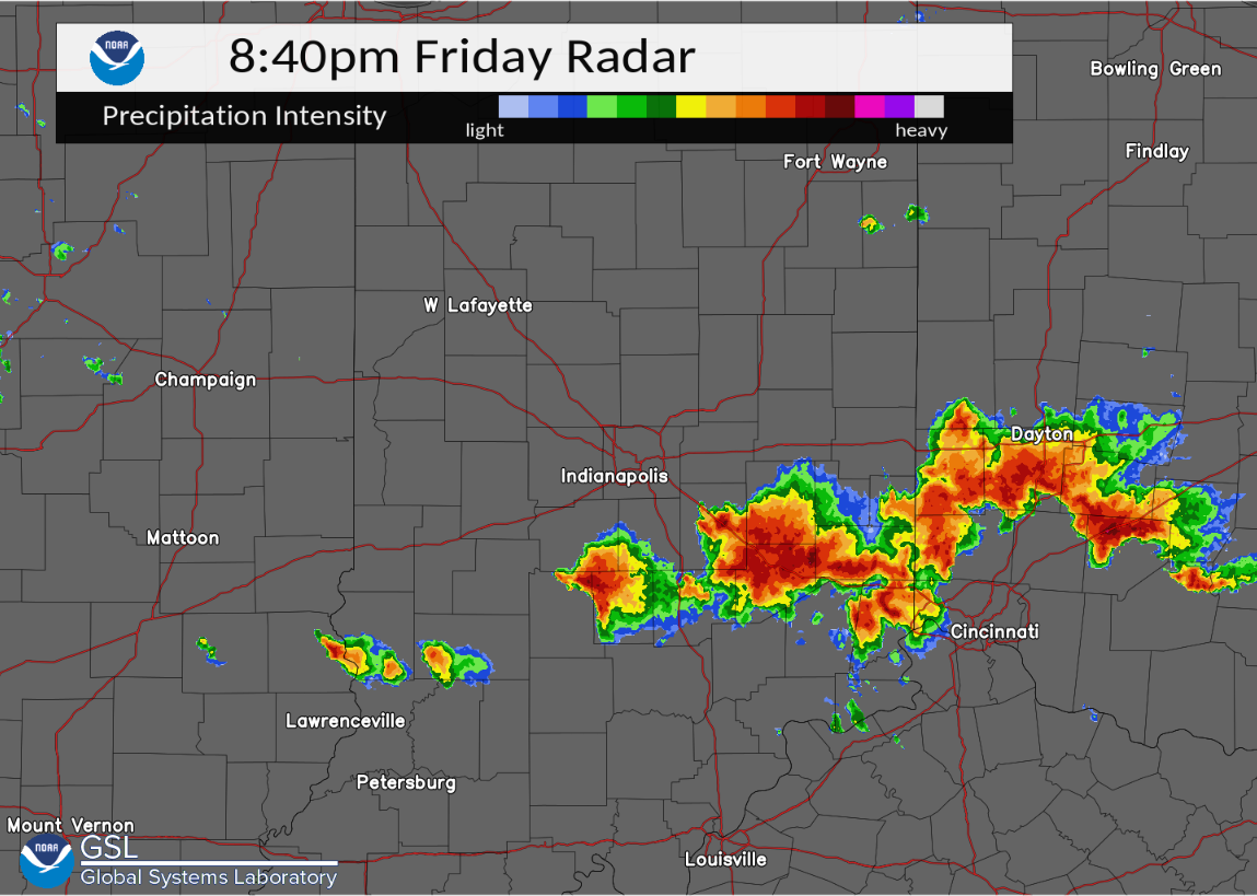 Radar Image - 8:40 PM EDT June 18