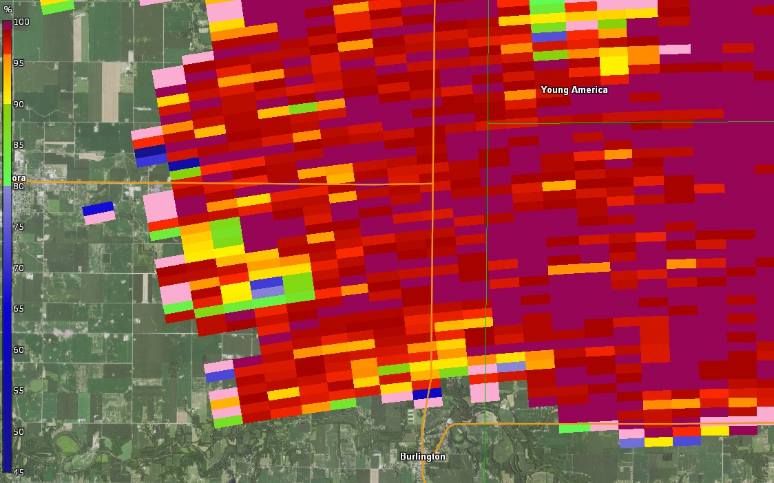 Radar CC at 9:07 PM EDT