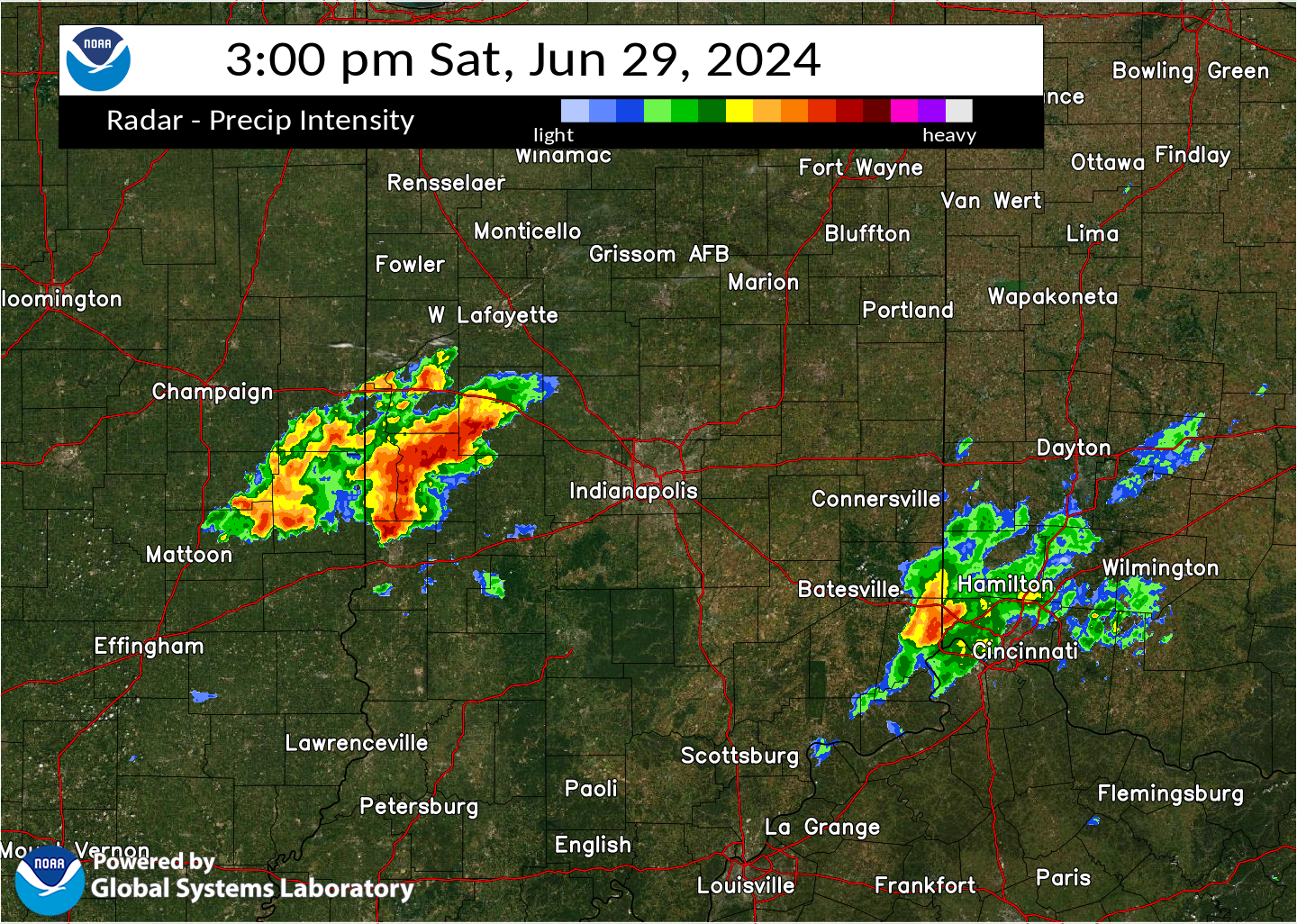 Radar Image at 3 PM