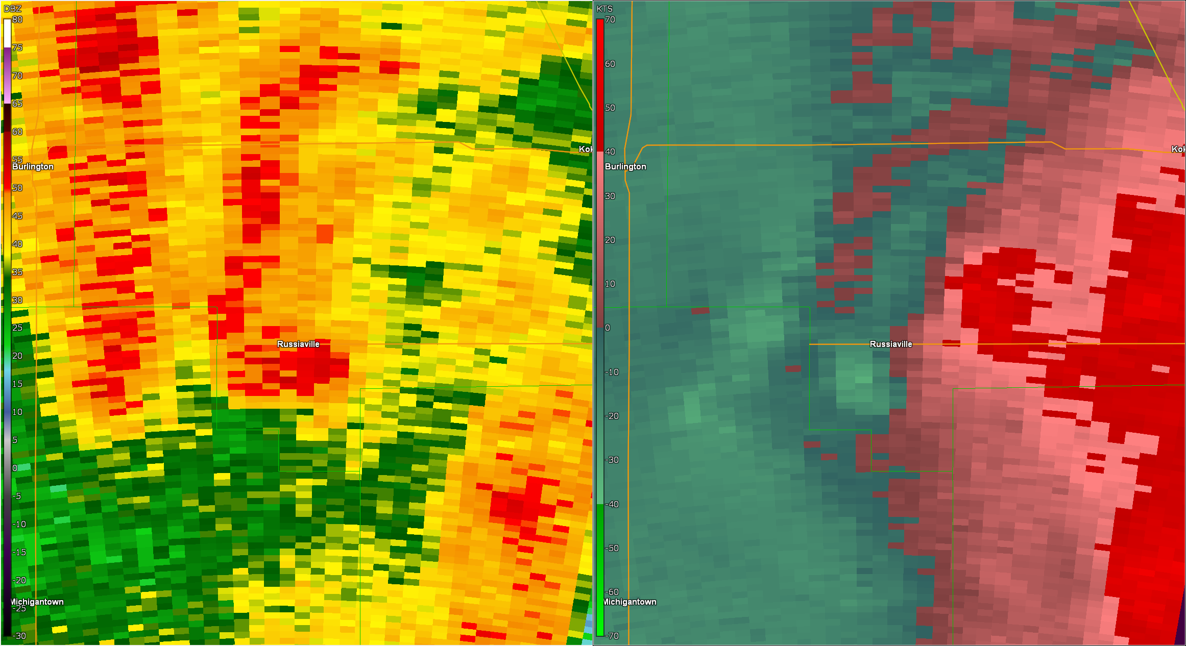 Radar at 11:11 PM EDT