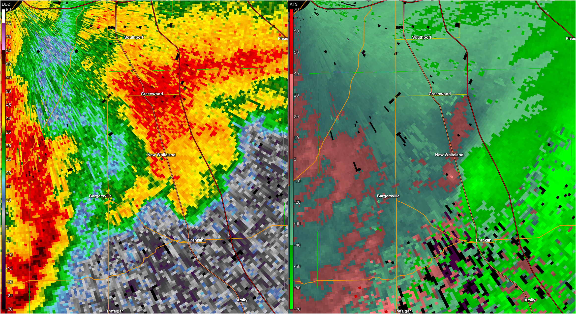 Radar at 11:34 PM EDT