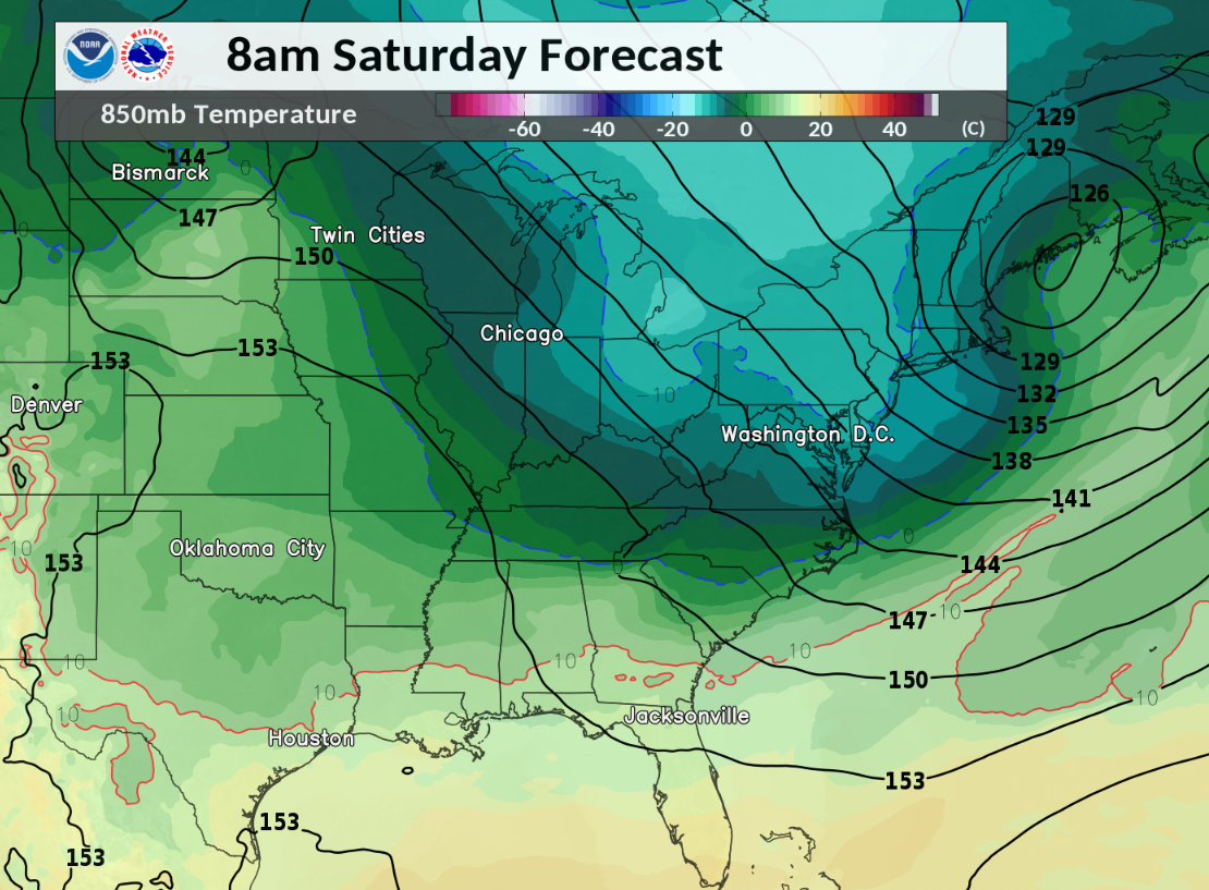 850mb temps/heights