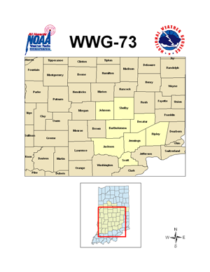 Map of counties served - click to enlarge