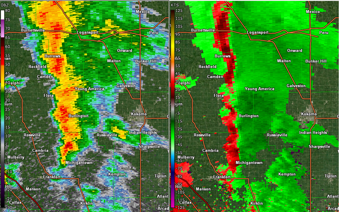 Radar Image at 9:37 PM EDT