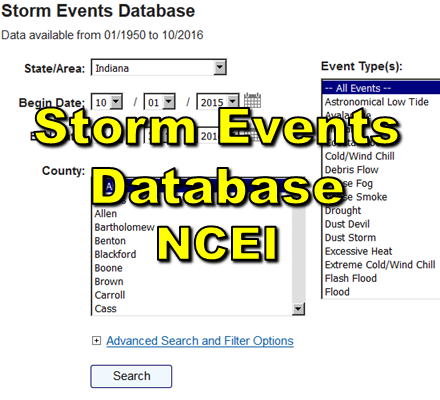 Storm Events Datbase