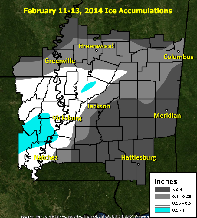 Ice Accumulation Map