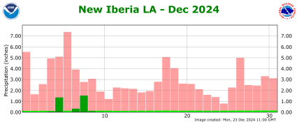 Precipitation plot for current month