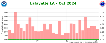 Precipitation plot for current month