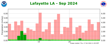 Precipitation plot for previous month