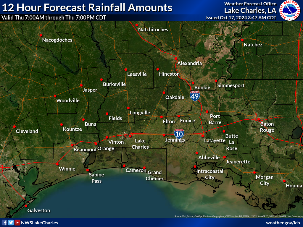 Expected Rainfall for Day 1