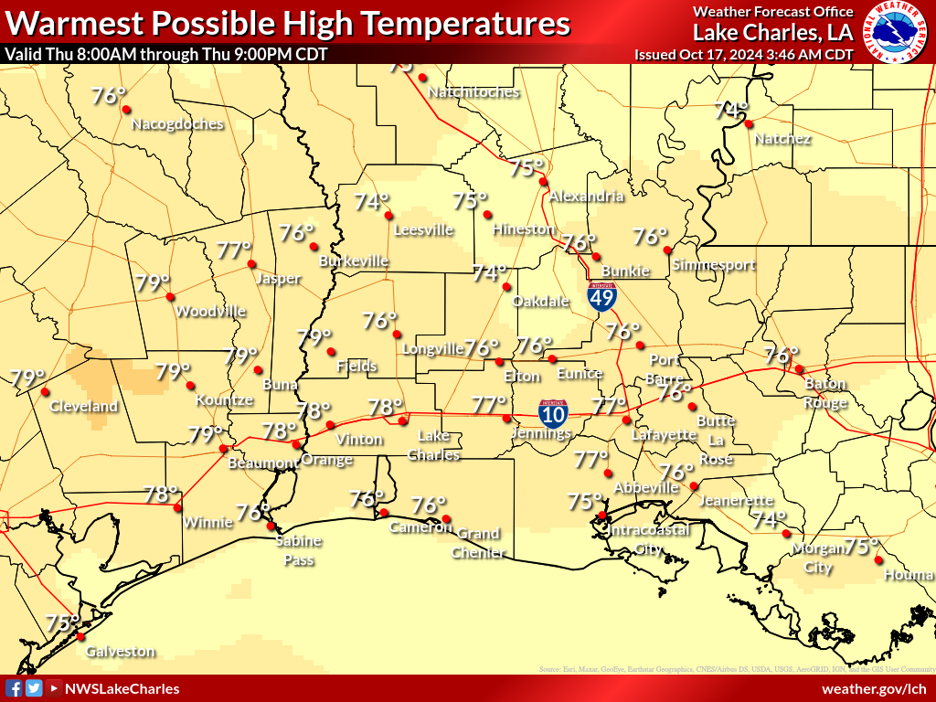 Warmest Possible High Temperature for Day 1