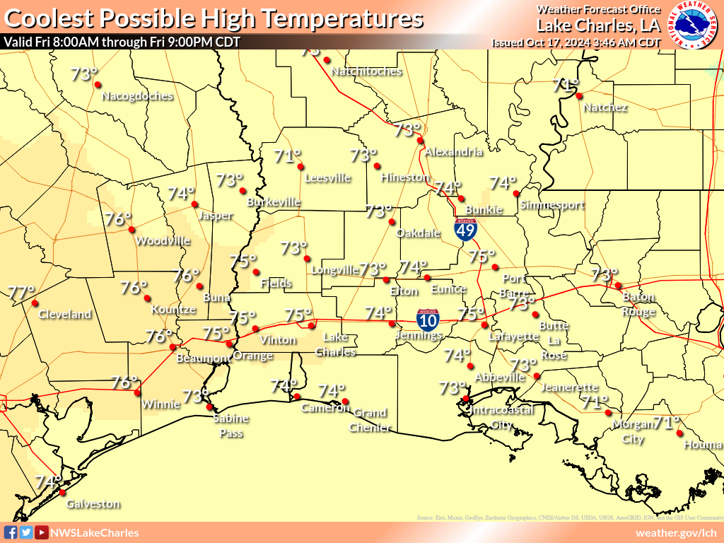 Coolest Possible High Temperature for Day 2