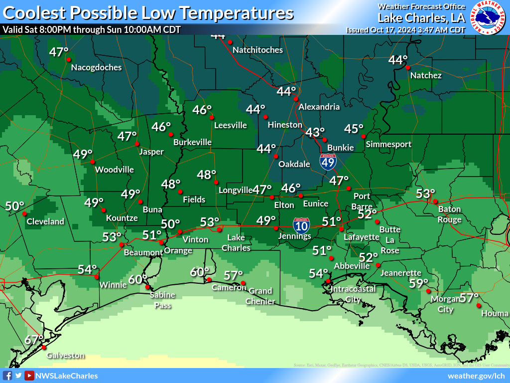 Coolest Possible Low Temperature for Night 3