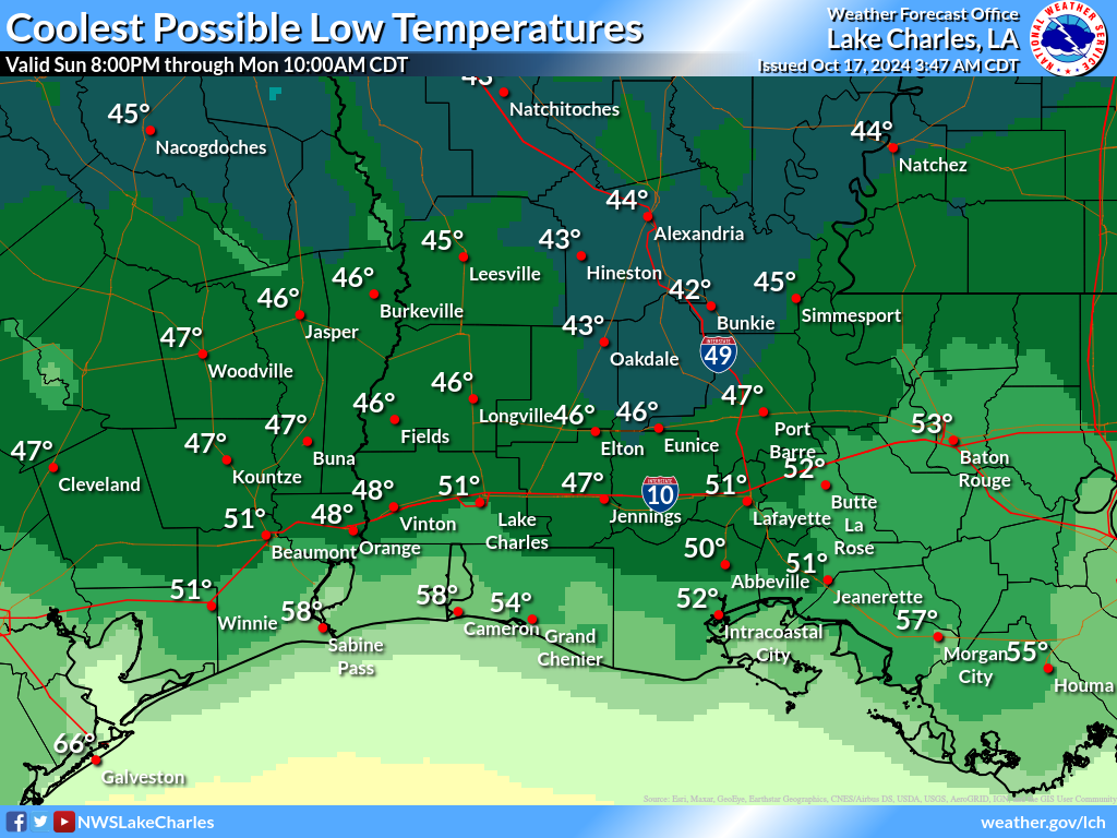 Coolest Possible Low Temperature for Night 4