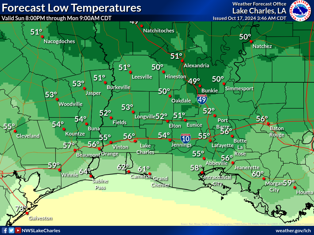 Expected Low Temperature for Night 4