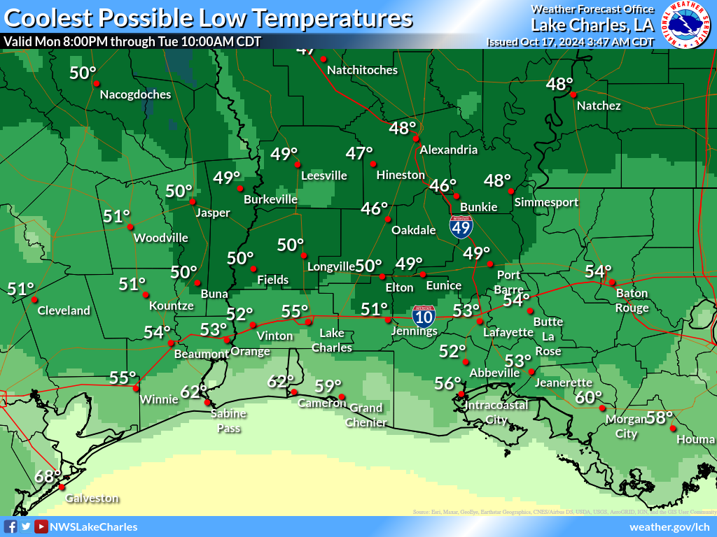 Coolest Possible Low Temperature for Night 5