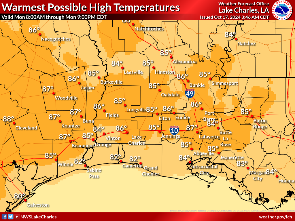 Warmest Possible High Temperature for Day 5