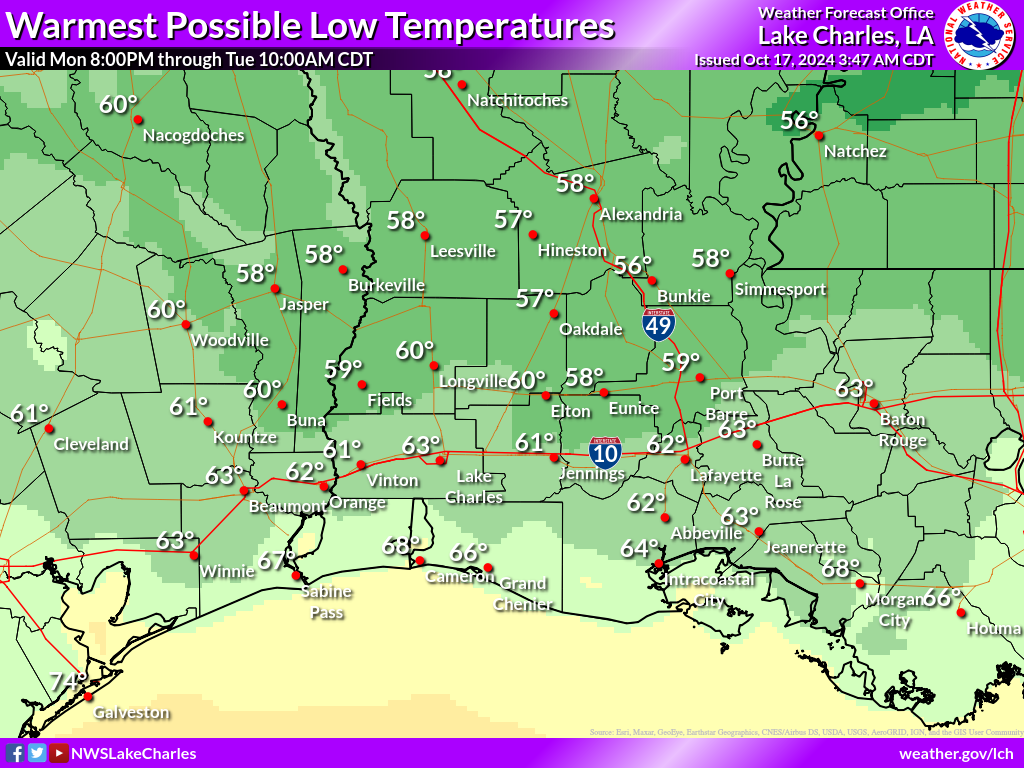 Warmest Possible Low Temperature for Night 5