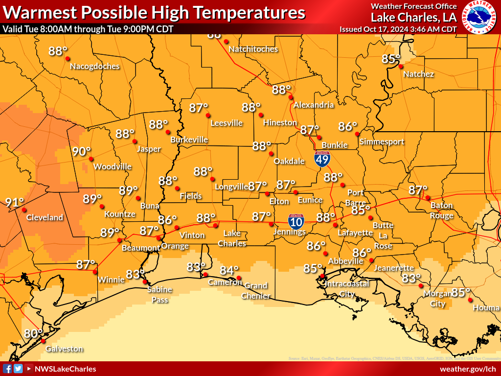 Warmest Possible High Temperature for Day 6