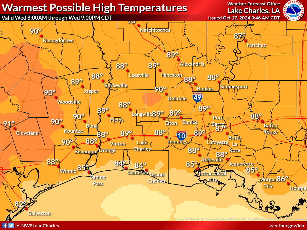 Warmest Possible High Temperature for Day 7