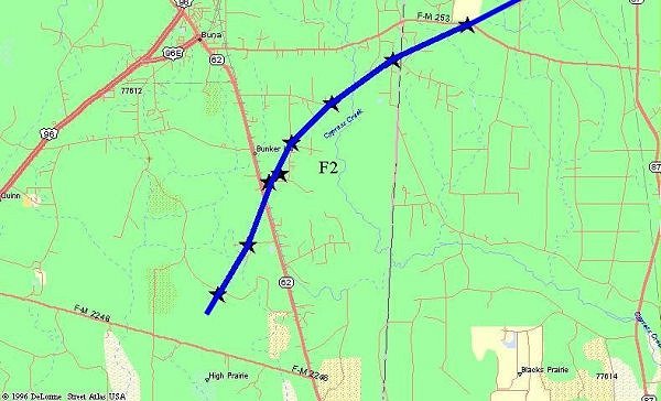 Buna Tornado map