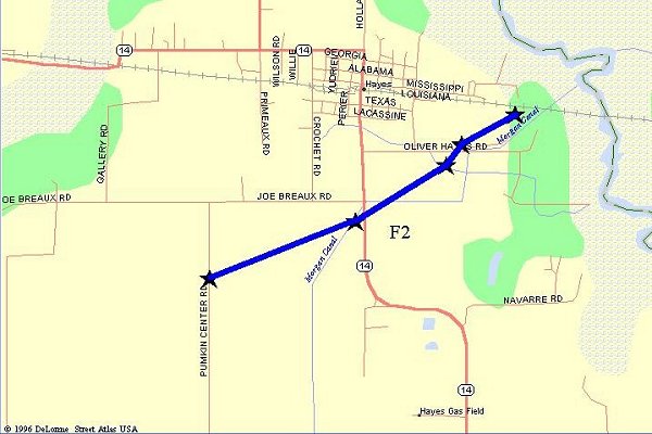 Hayes Tornado map