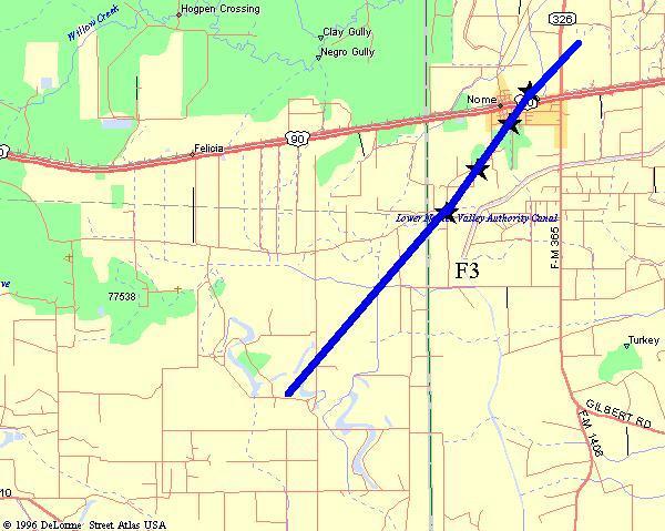 Nome Tornado map