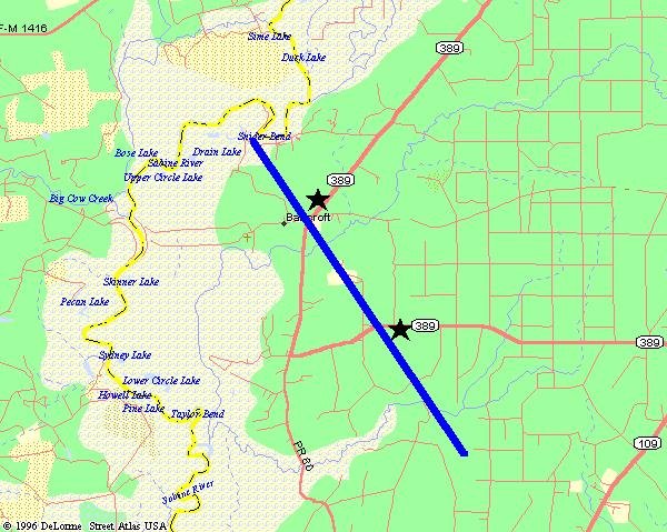 BancroftTornado map