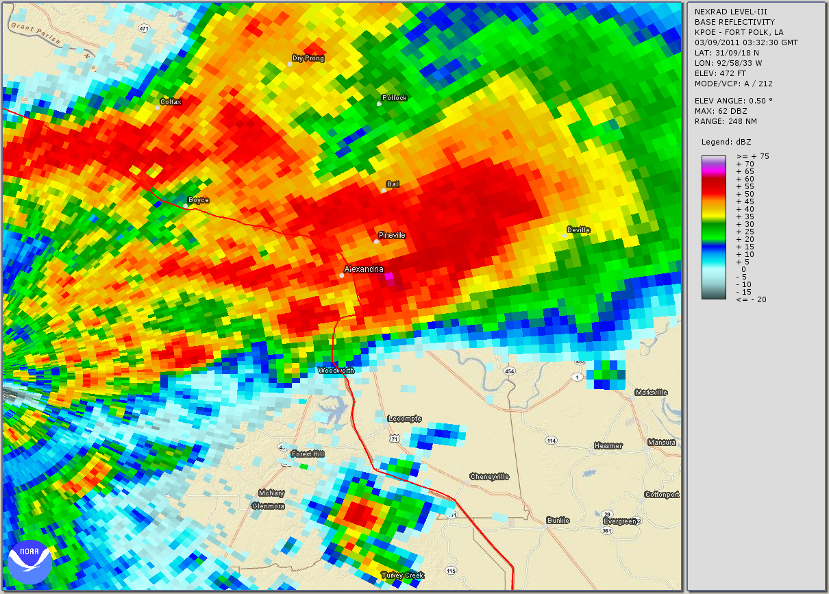 Libuse Tornado Radar Reflectivity Animation